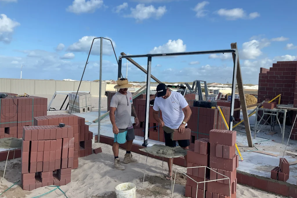 bricklaying experience at new home la vida homes bricklayer